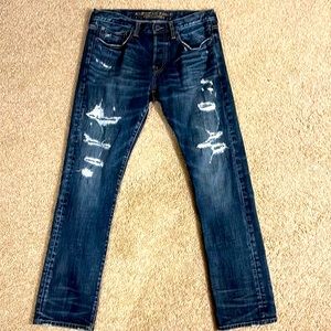 Mens 32x32 American Eagle Distressed Slimfit Jeans